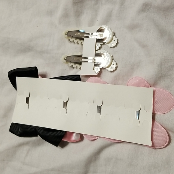 LOT OF 6 HIGH QUALITY HAIR PEARL MOUSE EARS 3' PAIR PLUS 4 BOWS - Picture 5 of 8